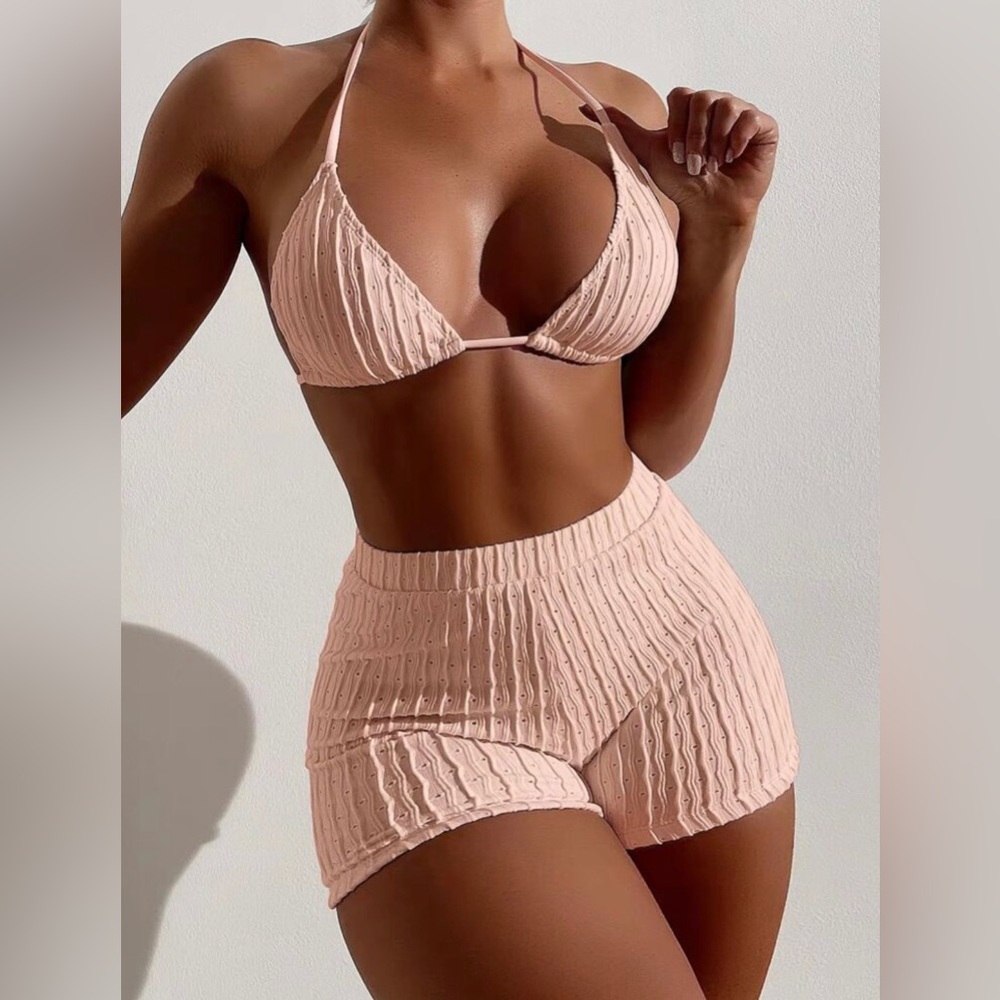 Halter Triangle Bikini Swimsuit